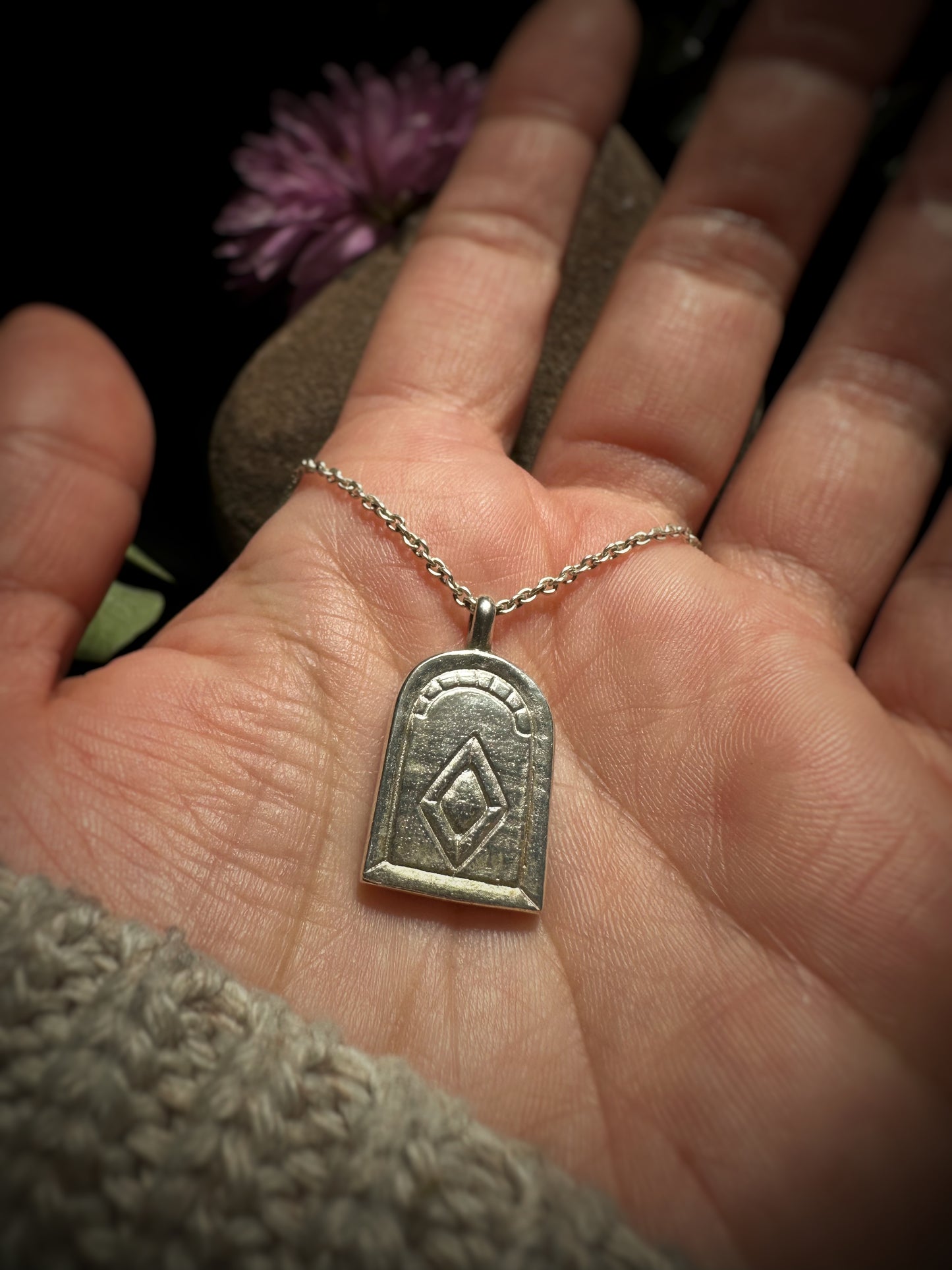 Aztec Arch Pendant Necklace