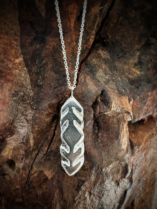 Aztec Arrow Pendant Necklace - Rustic Sand Casted