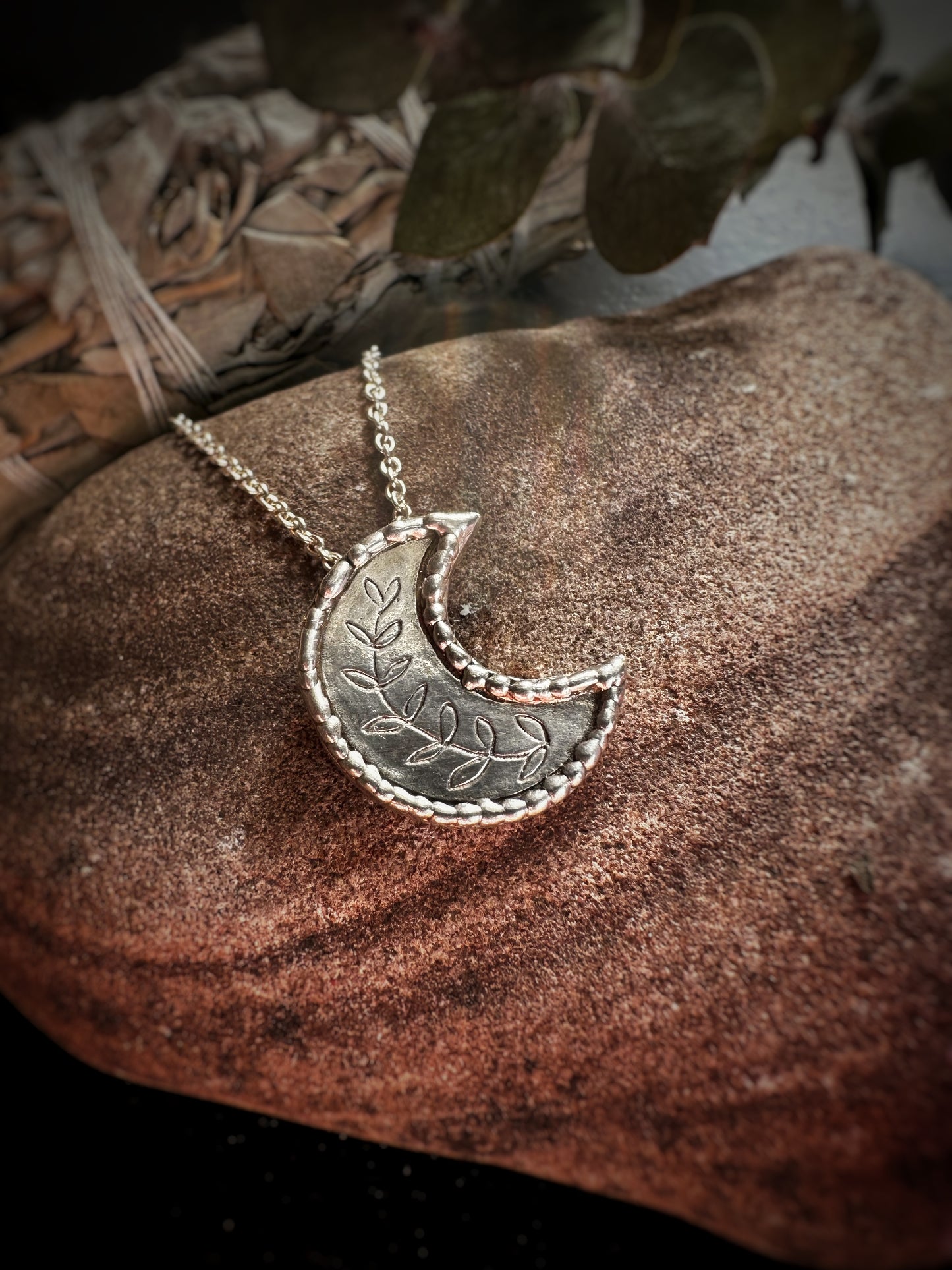 Crescent Moon Pendant Necklace