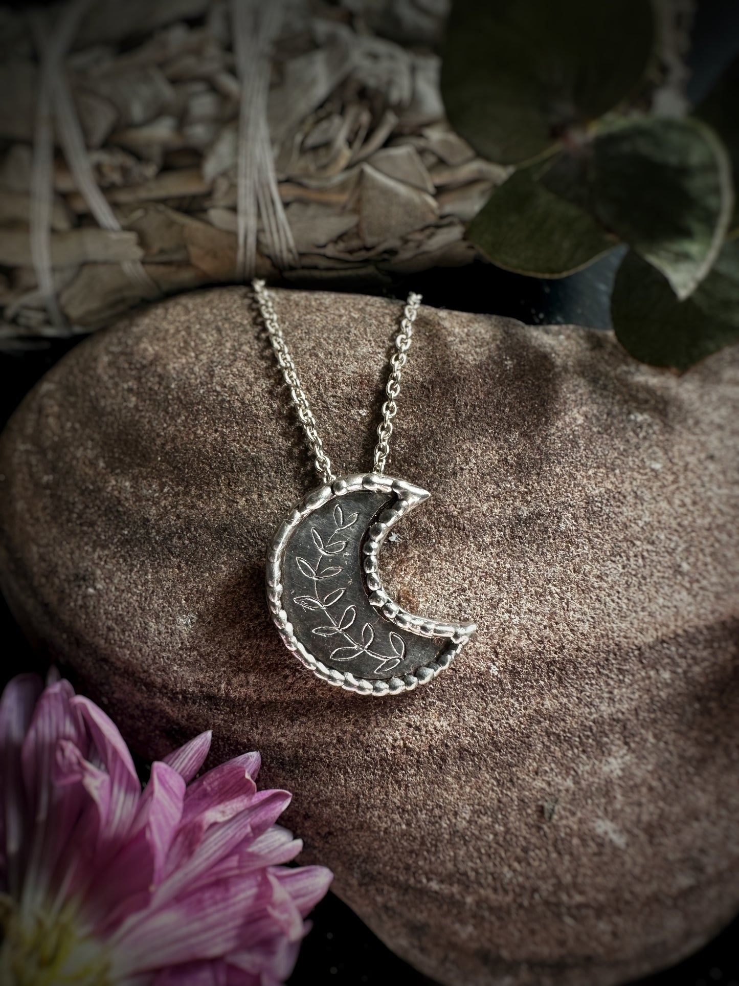 Crescent Moon Pendant Necklace