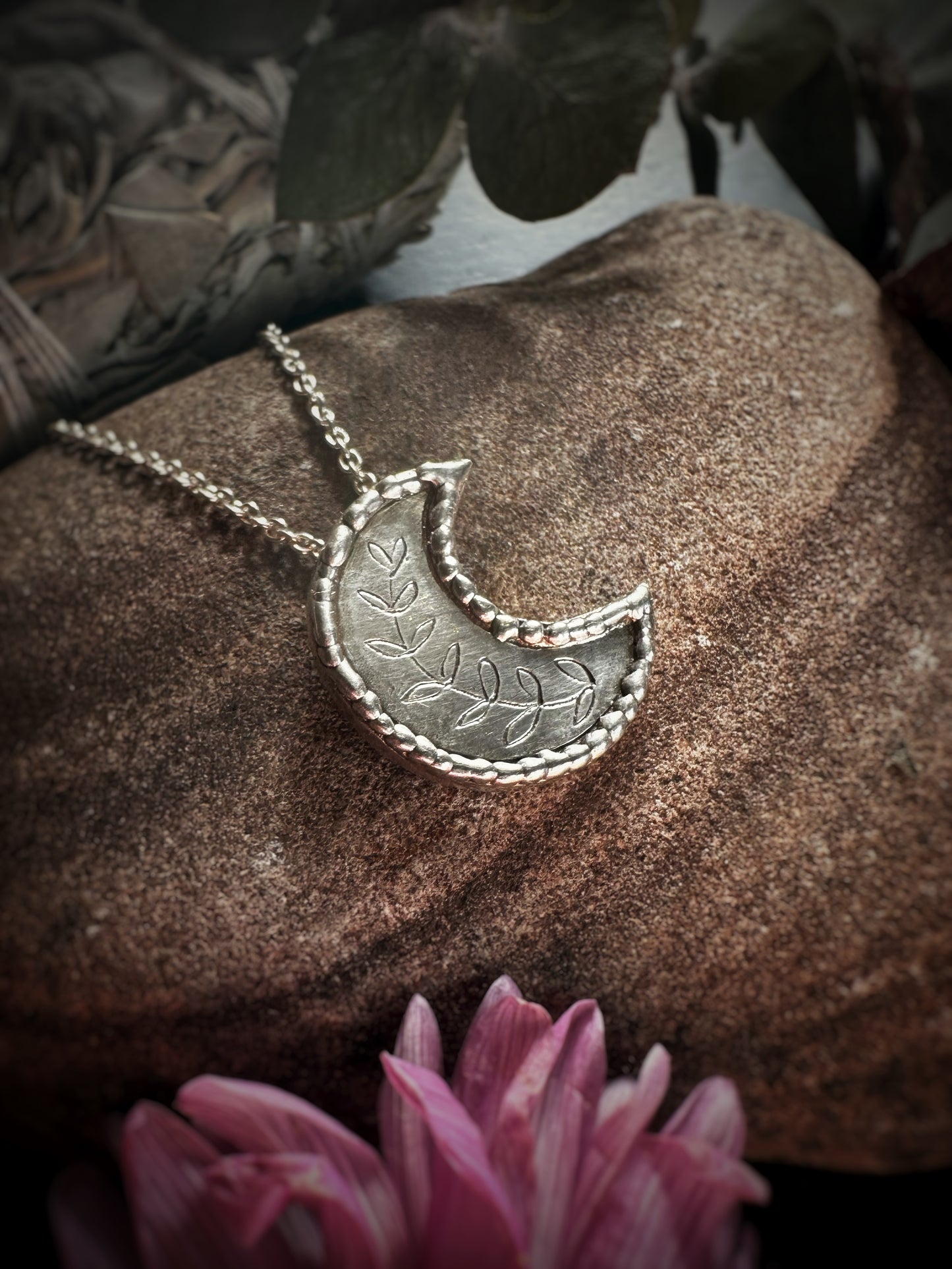 Crescent Moon Pendant Necklace