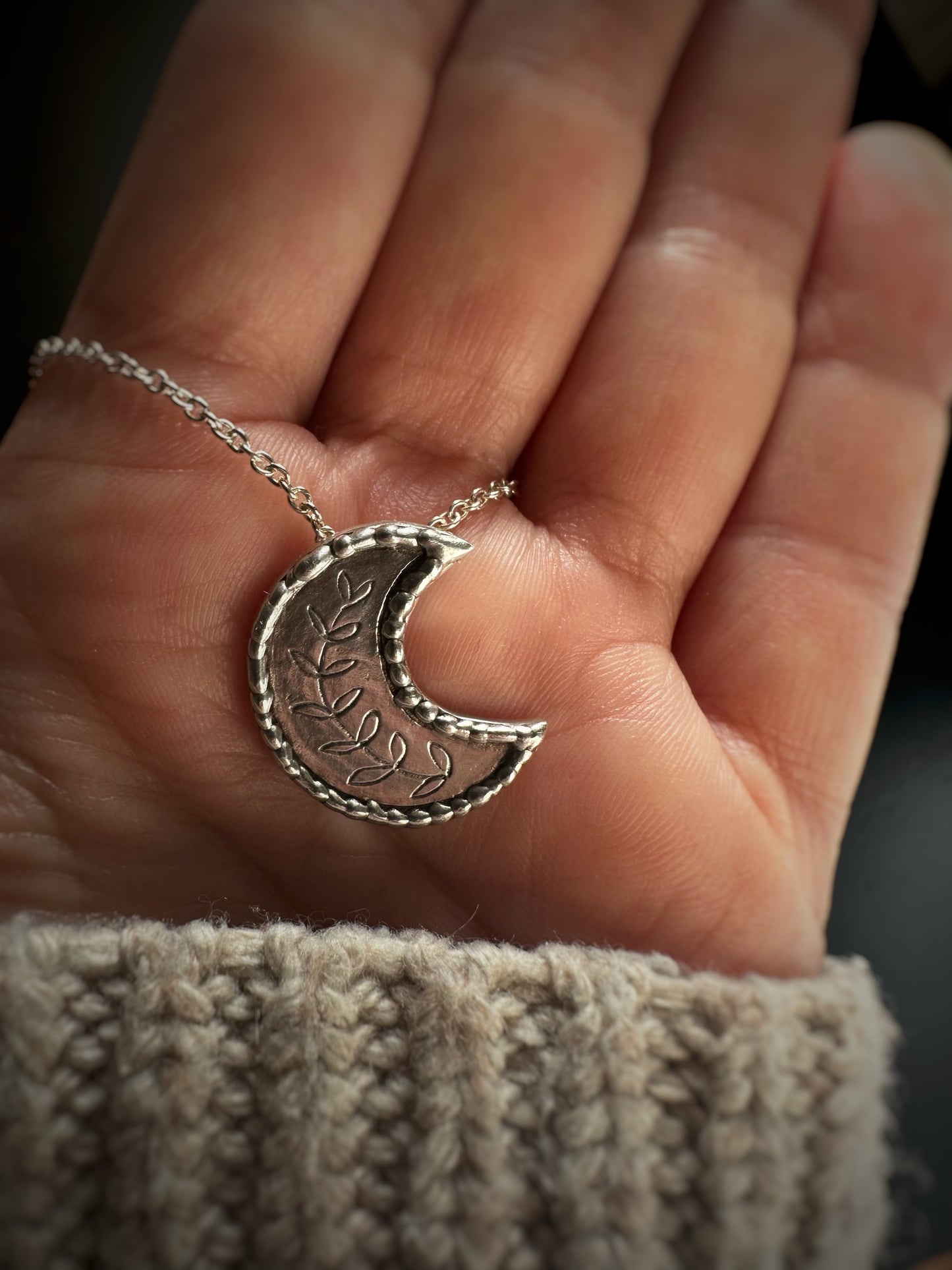 Crescent Moon Pendant Necklace