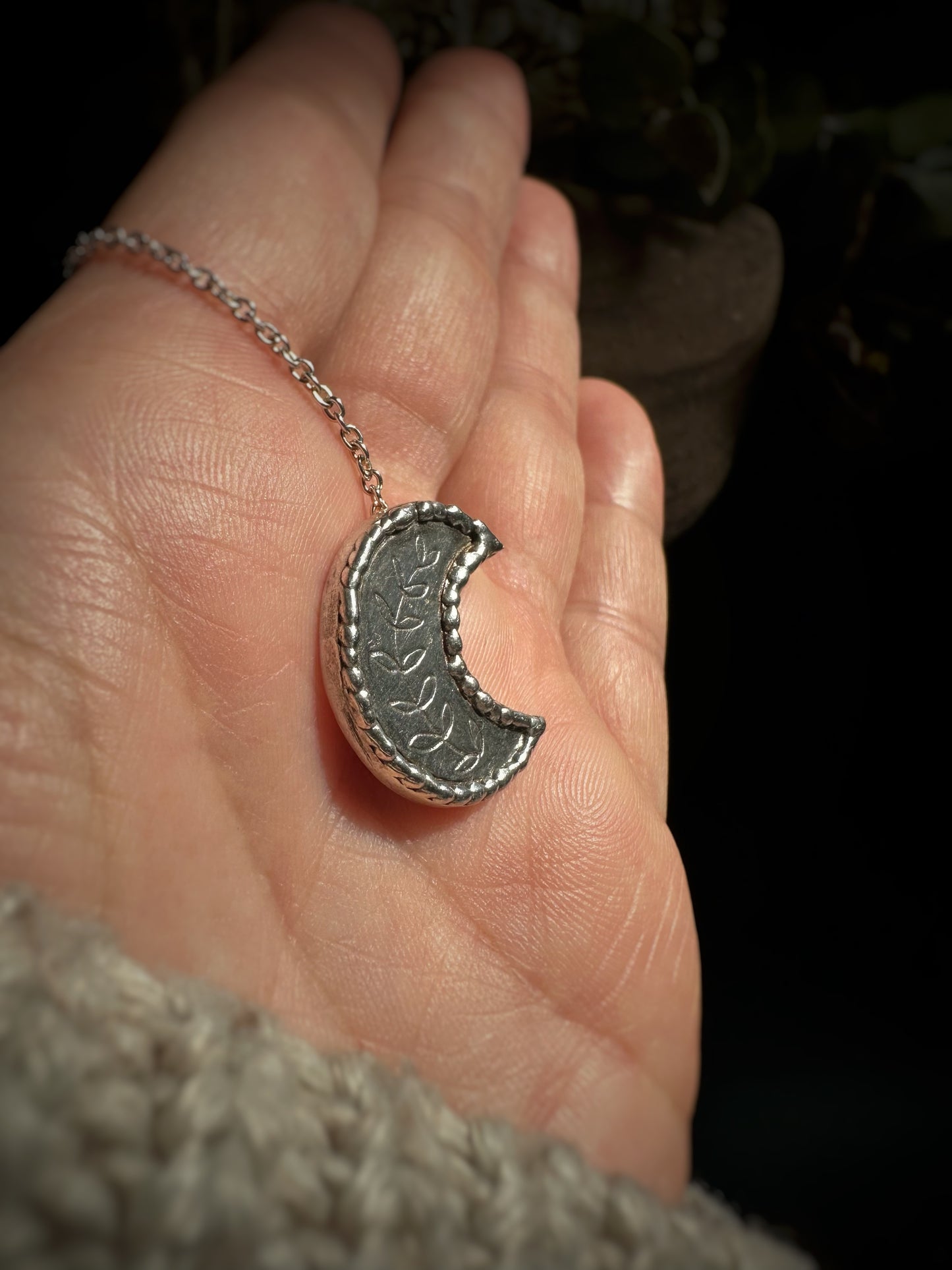 Crescent Moon Pendant Necklace