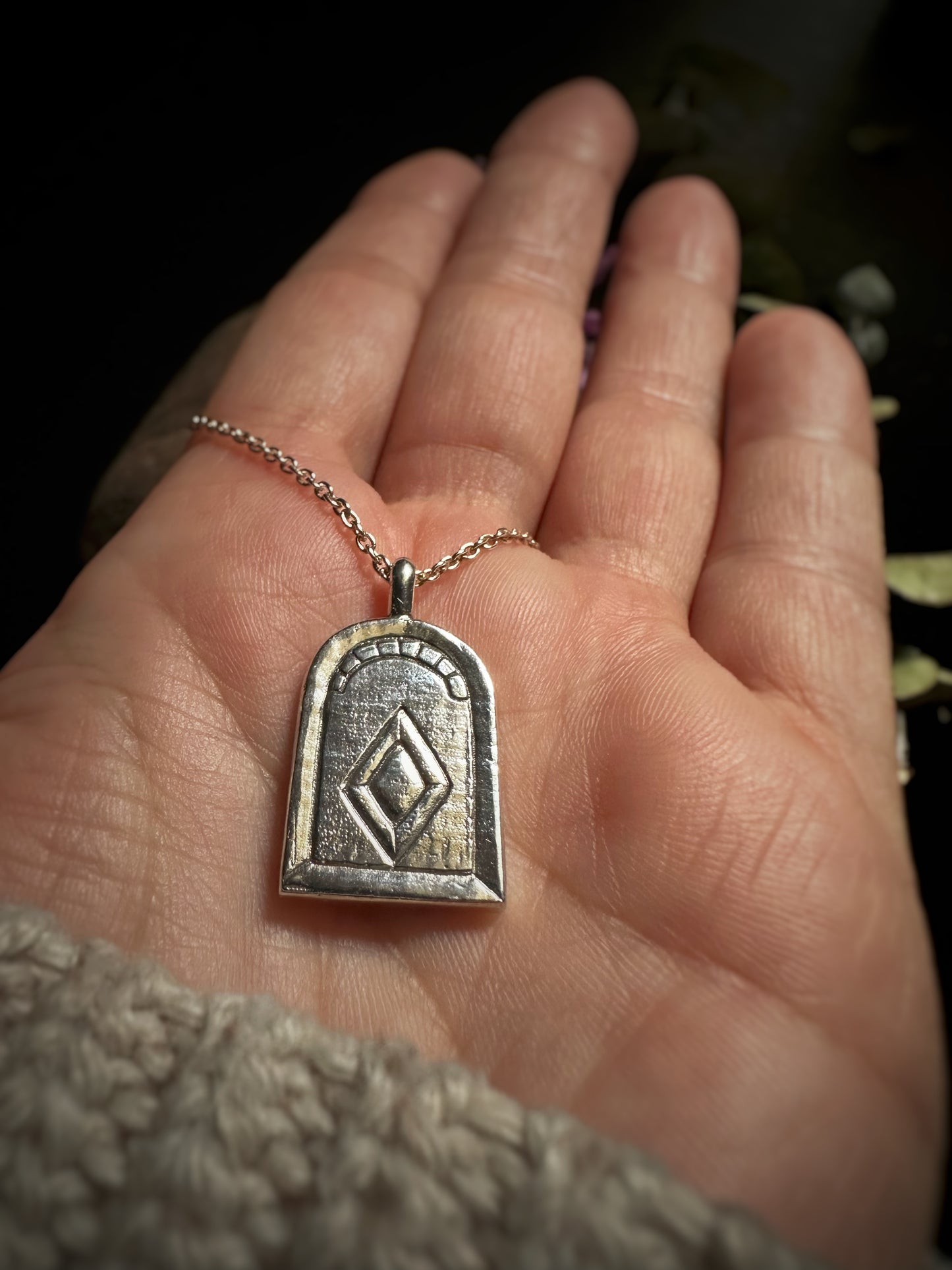 Aztec Arch Pendant Necklace